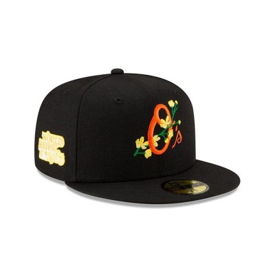 Sapca New Era Baltimore Orioles MLB Side Patch Bloom 59FIFTY Fitted - Negrii